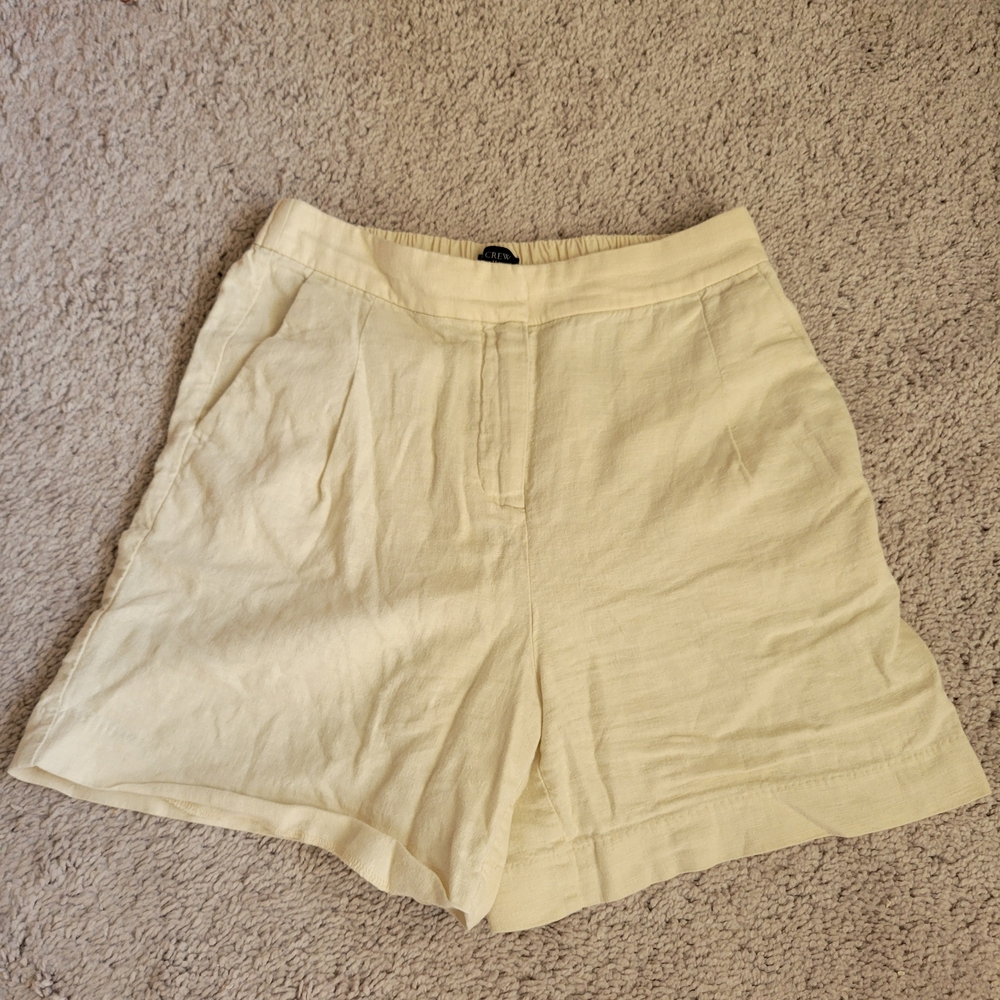J. Crew Women's Beige Linen Blend Shorts